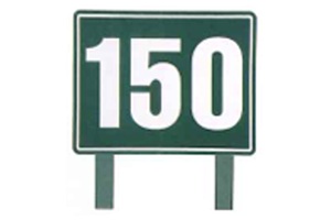 731-L　練習場用再生プラスチック製ヤードバナー角型